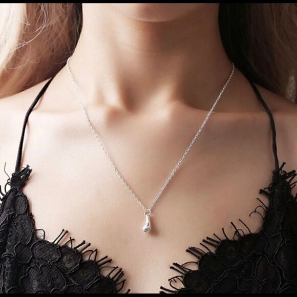 Silver Drop Necklace   - Picture 1 of 3